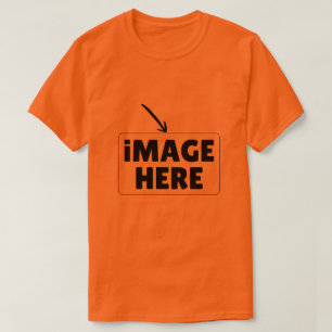 Voeg uw afbeelding of ontwerp toe Aangepaste oranj T-shirt