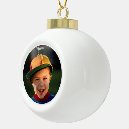 Voeg uw Afbeelding toe Keramische Bal Ornament (Rechts)