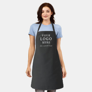 Voeg uw bedrijf toe Logo Bedrijfsnaam Promo Grey Schort