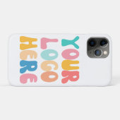 Voeg uw bedrijf toe Logo Modern Minimal Simple Case-Mate iPhone Case (Achterkant (horizontaal))