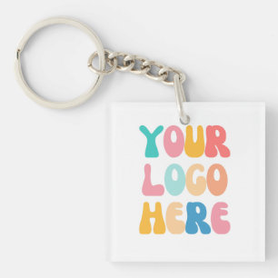 Voeg uw bedrijf toe Logo Modern Minimal Simple Sleutelhanger