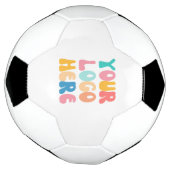 Voeg uw bedrijf toe Logo Modern Minimal Simple Voetbal (Gedraaid)