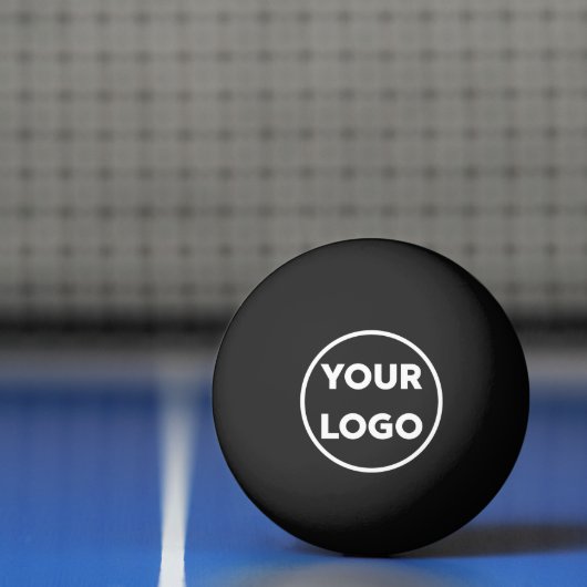 Voeg uw bedrijf zwart met Logo-merk toe Pingpongballen (Net)
