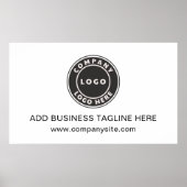 Voeg Uw BedrijfsLogo en Website van het Bedrijf to Poster (Voorkant)