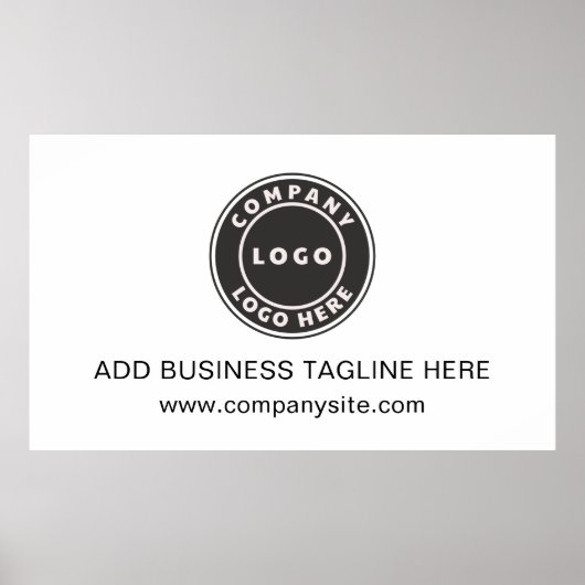 Voeg Uw BedrijfsLogo en Website van het Bedrijf to Poster (Voorkant)