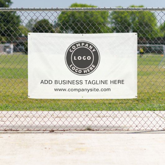 Voeg Uw BedrijfsLogo en Website van het Bedrijf to Spandoek (Insitu)