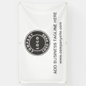 Voeg Uw BedrijfsLogo en Website van het Bedrijf to Spandoek (Verticaal)