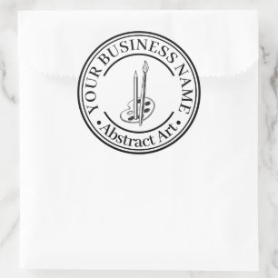 Voeg uw bedrijfslogo schilder toe ronde sticker