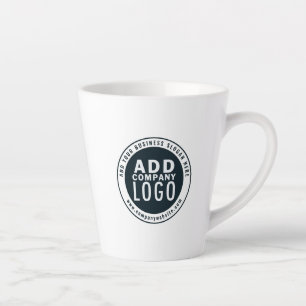 Voeg uw bedrijfslogo toe Aangepast websiteadres Latte Mok