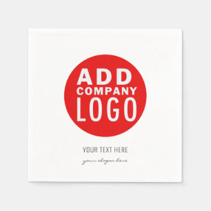 Voeg uw bedrijfslogo website adres DIY papier toe Servet