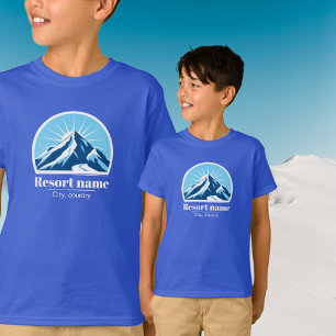 Voeg uw berg- of skigebied naam kleding kind t-shirt
