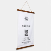 Voeg uw Bevordering van het Bedrijf van de Tekst v Hangend Wandkleed (Gebogen)