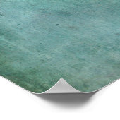 Voeg uw Blauwgroen Tekst van de Douane en Groene B Poster (Hoek)