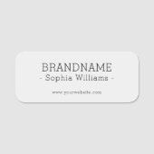Voeg uw BRANDNAME simple Classic toe Naamplaatje (Voorkant)