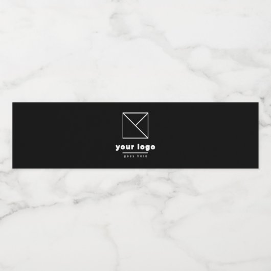 Voeg uw Business Logo promotionele Black Custom to Waterfles Etiket (Enkel label)