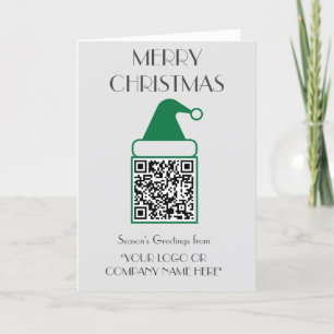 Voeg uw Business Promo QR Code toe aan een kerst Feestdagen Kaart