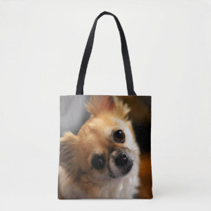 Voeg uw Chihuahua-foto toe in alle printzakken Draagtas