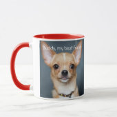 Voeg uw Chihuahua Photo Red Ringer Mok toe (Links)