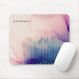 Voeg Uw Citaat of de Textuur van de Inkt van de Wa Muismat