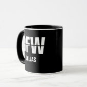 Voeg uw code & stad, luchthavencode DFW Dallas Mok (Voorkant links)