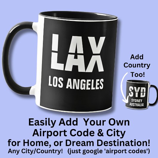 Voeg uw code & stad, luchthavencode LAX LOS ANGELE Mok