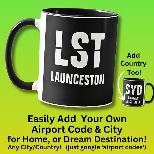Voeg uw code & stad toe - Airport Code LST LANCERI Mok