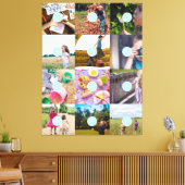 Voeg uw eigen 12 foto's  kaart Pri toe Canvas Afdruk (Insitu (Woonkamer))