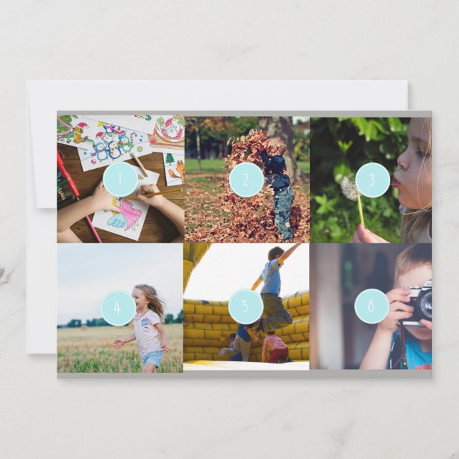 Voeg uw eigen 6 Foto  Briefkaart toe (Voorkant)