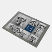 Voeg uw eigen 8 Fotocollage toe — KAN KLEUR bewerk Deurmat (Schuin)