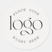 Voeg uw eigen aangepaste bedrijfslogo toe Wit Ronde Sticker (Voorkant)