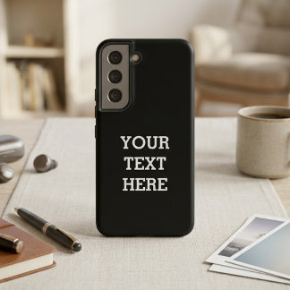Voeg uw eigen aangepaste tekst hier toe zwart en w samsung galaxy hoesje