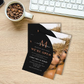 Voeg uw eigen Afbeelding elegant modern zwart toe Flyer