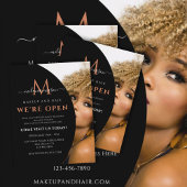 Voeg uw eigen Afbeelding elegant modern zwart toe Flyer