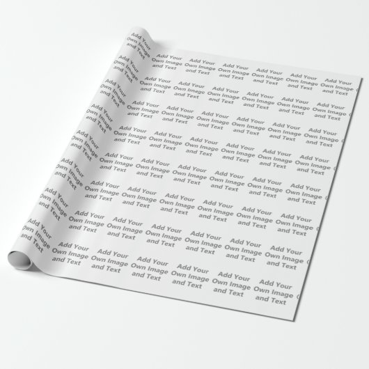 Voeg uw eigen Afbeelding en tekst toe Cadeaupapier (Uitgerold)