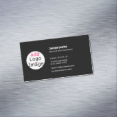 Voeg uw eigen Afbeelding extravagant zwart toe Magnetisch Visitekaartje (Voorbeeld)