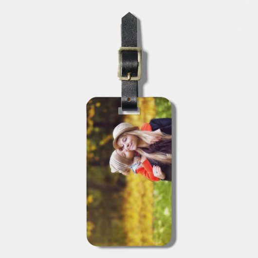 Voeg uw eigen Bagagelabel voor fotoreizen toe (Voorkant verticaal)