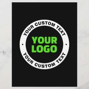 Voeg uw eigen bedrijfslogo of geüpload ontwerp toe flyer