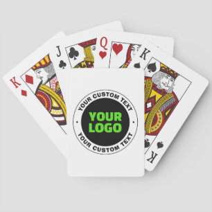 Voeg uw eigen bedrijfslogo of geüpload ontwerp toe pokerkaarten