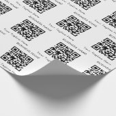 Voeg uw eigen BedrijfsQR de Naam van het Bedrijf v Cadeaupapier (Hoek)