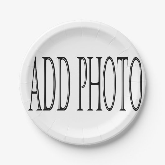 voeg uw eigen borden van fotopapier toe papieren bordje (Voorkant)