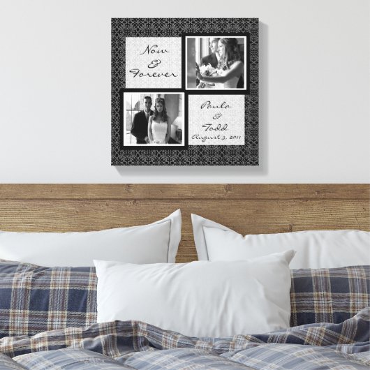 Voeg uw eigen bruiloft foto verpakt canvas (Insitu (Slaapkamer))