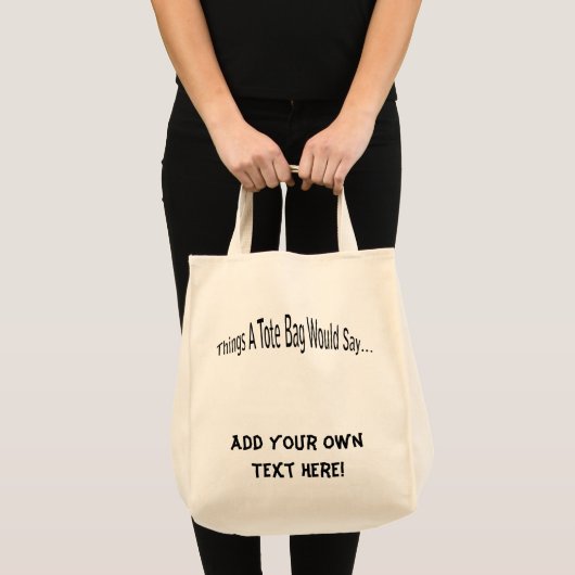 Voeg uw eigen Canvas tas tekst toe (Voorkant (product))