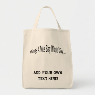 Voeg uw eigen Canvas tas tekst toe
