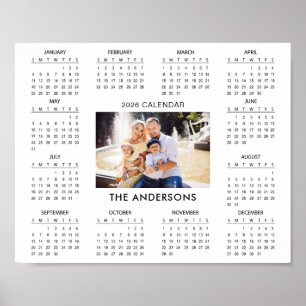 Voeg Uw Eigen Familie Foto 2026 Kalender Toe    Poster