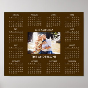 Voeg uw eigen familiefoto toe 2026 Agenda Poster
