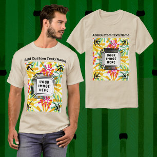 Voeg uw eigen foto Afbeelding Afbeelding tekst hie T-shirt