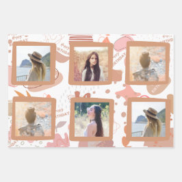 Voeg uw eigen foto Happy Birthday Wrapping Paper t