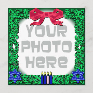 Voeg uw eigen foto Kerstmis toe aan de Hanukkah-Ka Kaart
