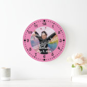 Voeg uw eigen fotoklok met roze klok W/ minuten to (Huis)