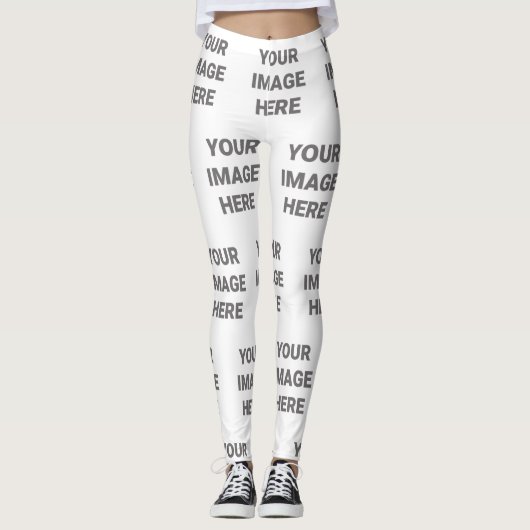 Voeg uw eigen fotoontwerp zelf toe leggings (Voorkant)